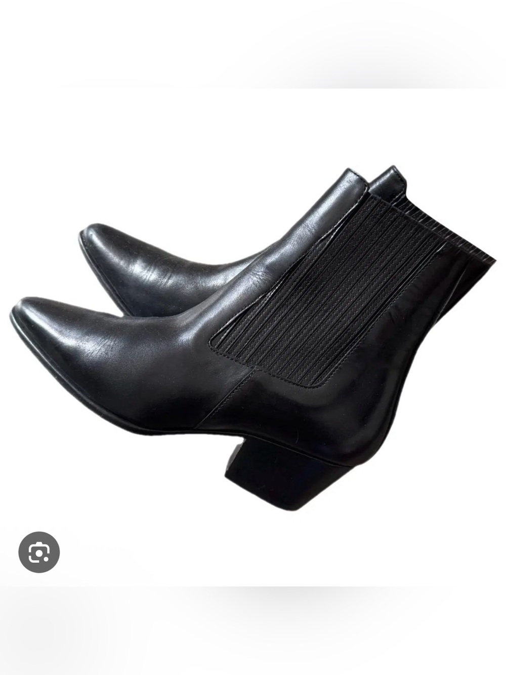 SANDRO Cowboy Leather Booties 9.5 US